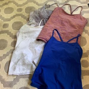 Bundle Lululemon power Y tanks with shelf bra